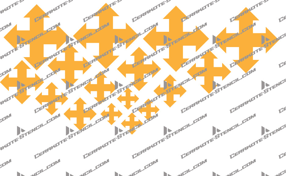 Arrow Cross Stencil Kit – High Heat Resistant Vinyl – Precision Cut for Cerakote & Duracoat