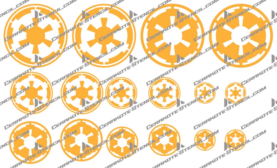 Star Wars Galactic Empire Stencil Kit – High Heat Resistant Vinyl – Precision Cut for Cerakote & Duracoat