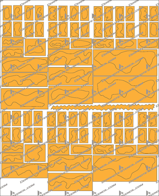 Multicam Camouflage Stencil Kit – High Heat Resistant Vinyl – Precision Cut for Cerakote & Duracoat (Copy)