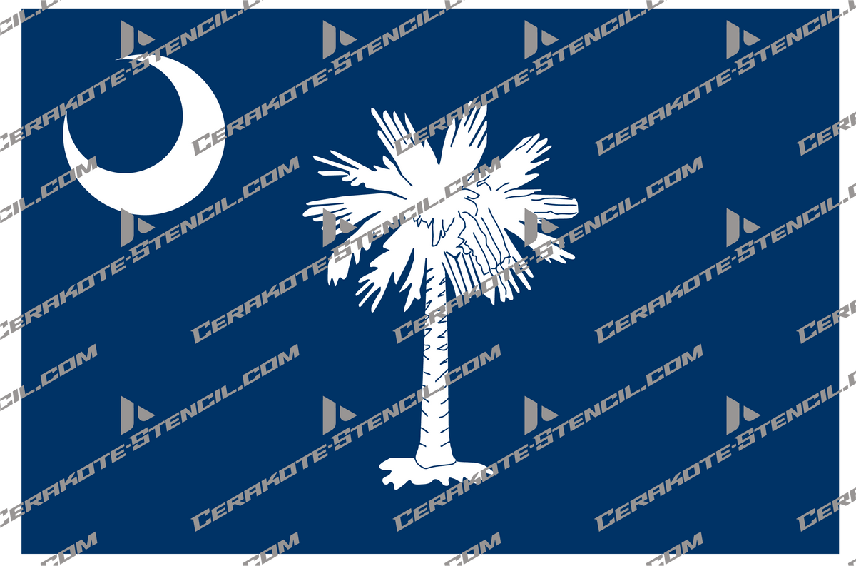 South Carolina State Flag Cerakote Stencil – Built for Heat, Precision, and Patriotism