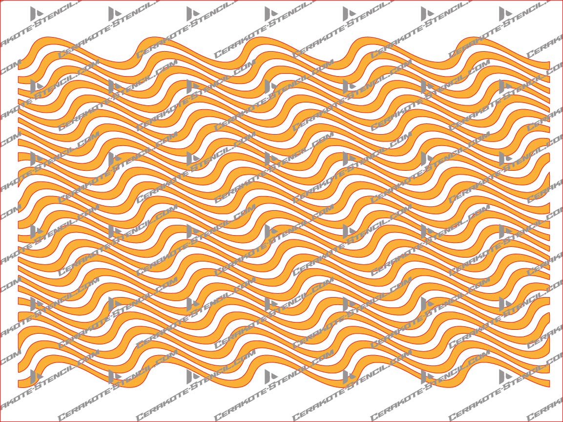 Waves Camouflage Stencil Kit – High Heat Resistant Vinyl – Precision Cut for Cerakote & Duracoat