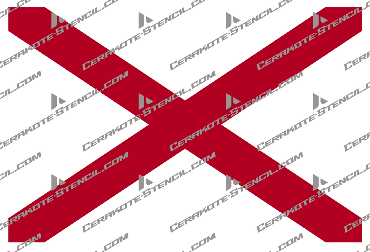 Alabama State Flag Cerakote Stencil – Built for Heat, Precision, and Patriotism
