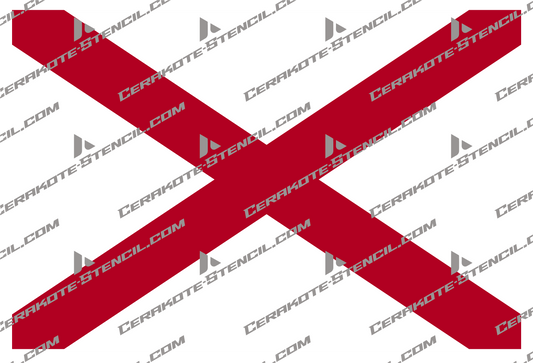 Alabama State Flag Cerakote Stencil – Built for Heat, Precision, and Patriotism