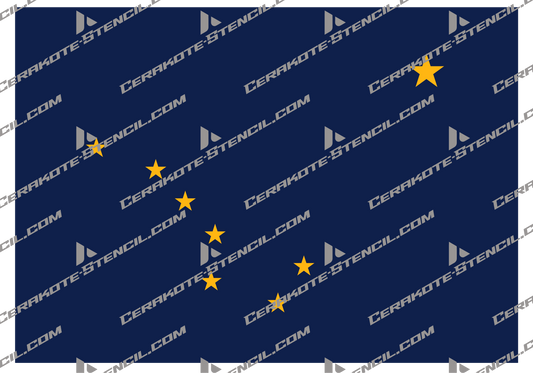 Alaska State Flag Cerakote Stencil – Built for Heat, Precision, and Patriotism