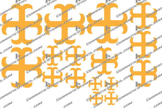 Croix Cercelée Cross Stencil Kit – High Heat Resistant Vinyl – Precision Cut for Cerakote & Duracoat