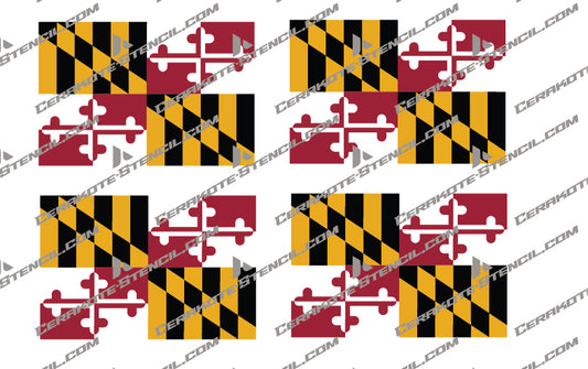 Maryland State Flag Cerakote Stencil – Built for Heat, Precision, and Patriotism