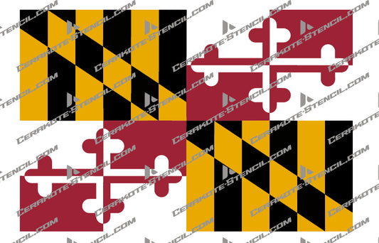 Maryland State Flag Cerakote Stencil – Built for Heat, Precision, and Patriotism
