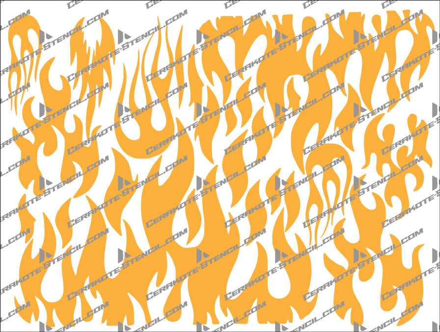 flame camouflage stencil on ar15