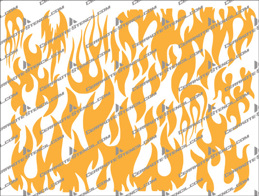 flame camouflage stencil on ar15