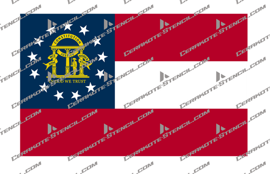 Georgia State Flag Cerakote Stencil – Built for Heat, Precision, and Patriotism