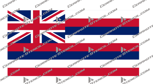 Hawaii State Flag Cerakote Stencil – Built for Heat, Precision, and Patriotism