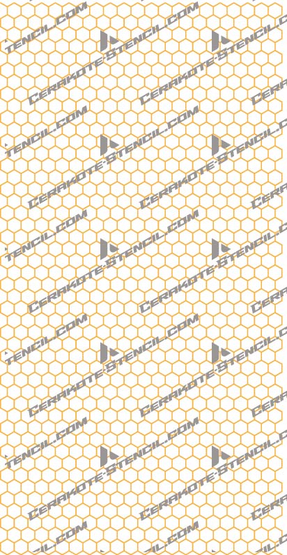 Hex Stencil Kit – High Heat Resistant Vinyl – Precision Cut for Cerakote & Duracoat