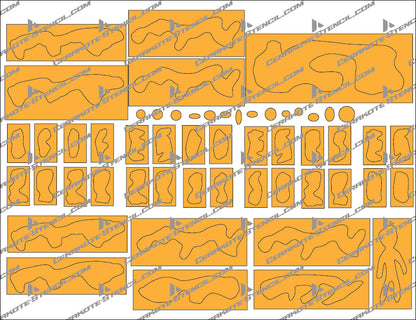 Multicam Camouflage Stencil Kit – High Heat Resistant Vinyl – Precision Cut for Cerakote & Duracoat (Copy)