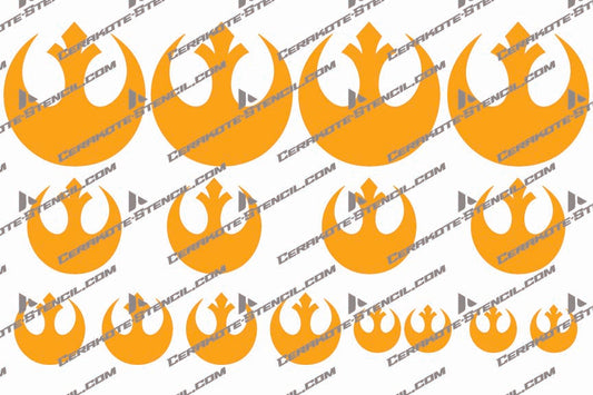 Star Wars Rebel Alliance Stencil Kit – High Heat Resistant Vinyl – Precision Cut for Cerakote & Duracoat