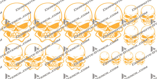 fat skull stencil on ar15