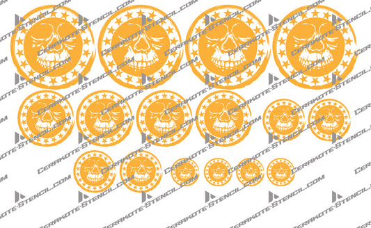 grunge skull stencil on ar15