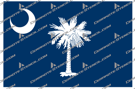 South Carolina State Flag Cerakote Stencil – Built for Heat, Precision, and Patriotism