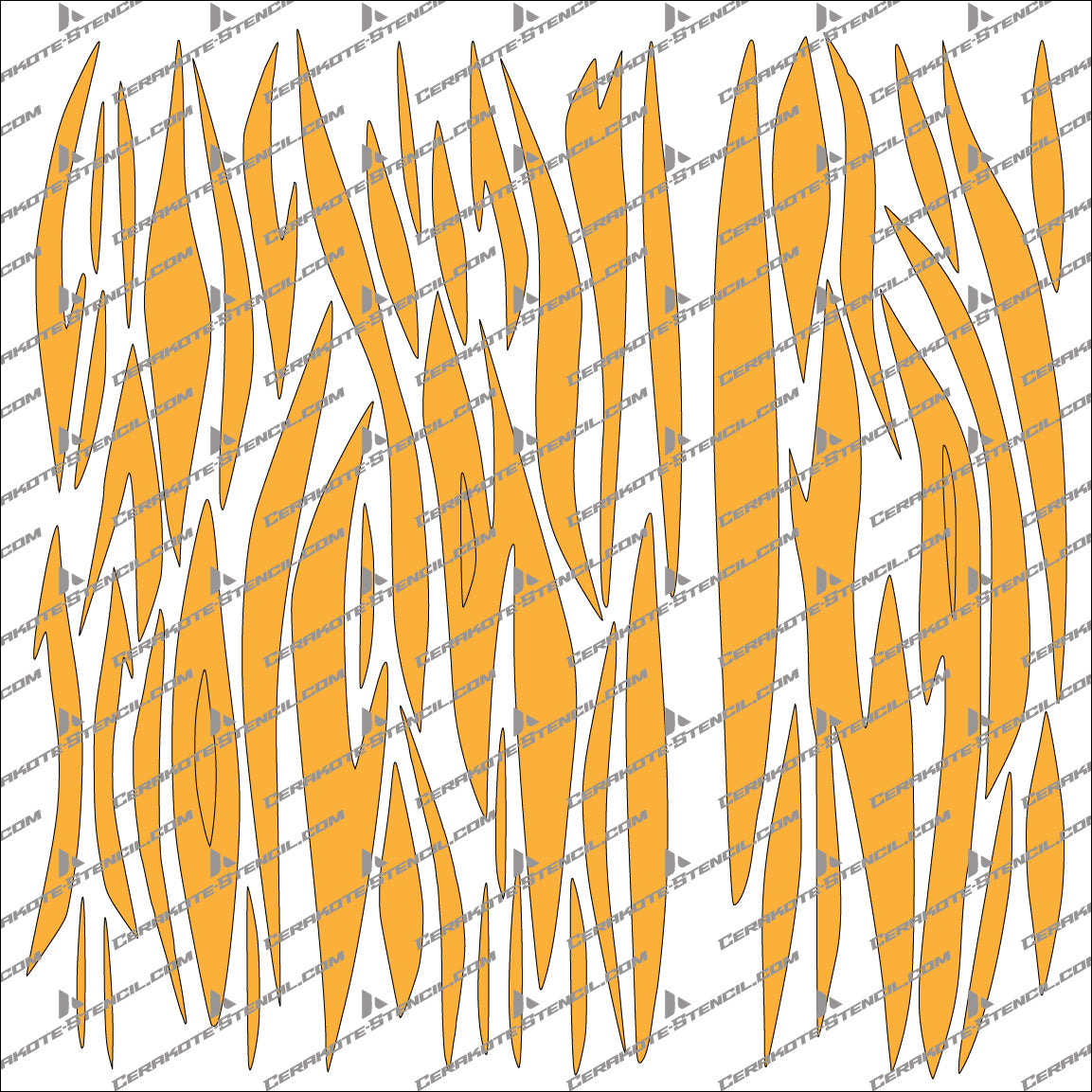 tiger stripe camouflage stencil on ar15