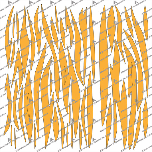 tiger stripe camouflage stencil on ar15