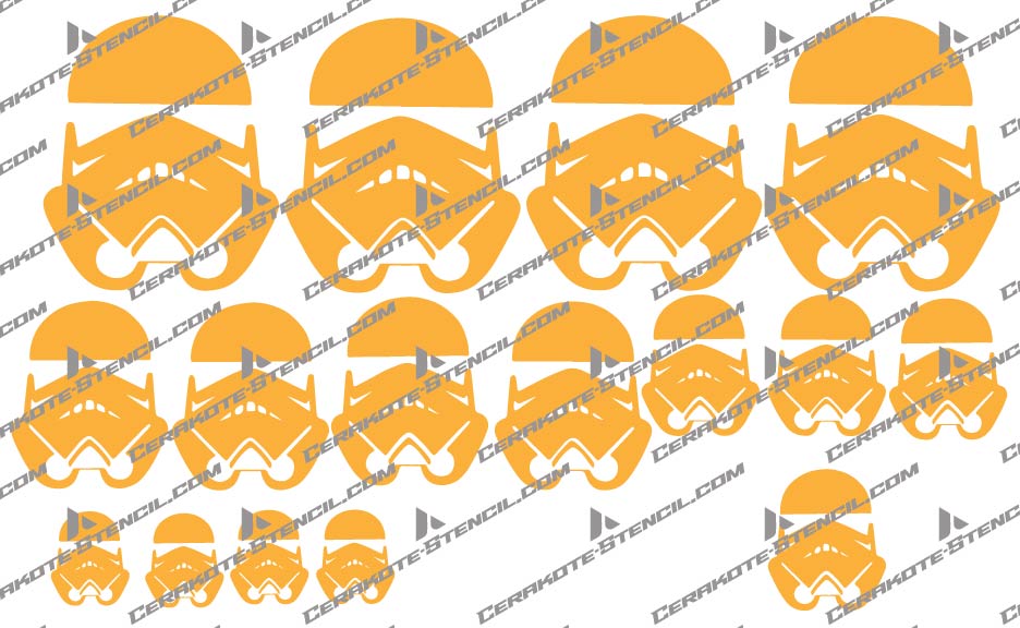 Star Wars Storm Trooper Stencil Kit – High Heat Resistant Vinyl – Precision Cut for Cerakote & Duracoat
