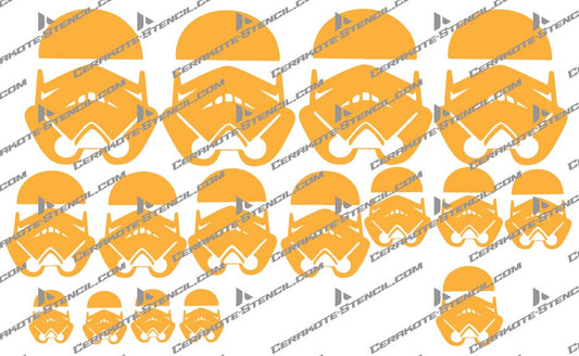 Star Wars Storm Trooper Stencil Kit – High Heat Resistant Vinyl – Precision Cut for Cerakote & Duracoat