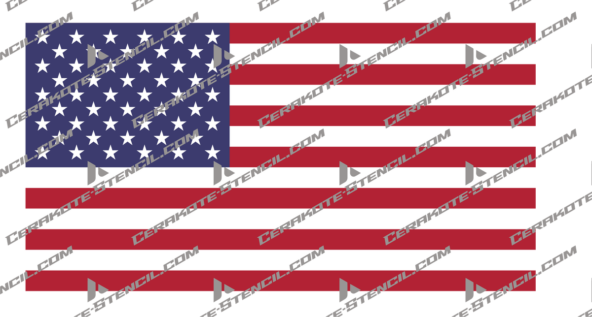 United States Flag Cerakote Stencil – Built for Heat, Precision, and Patriotism