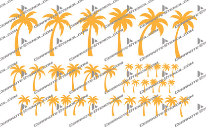 palm trees cerakote stencil