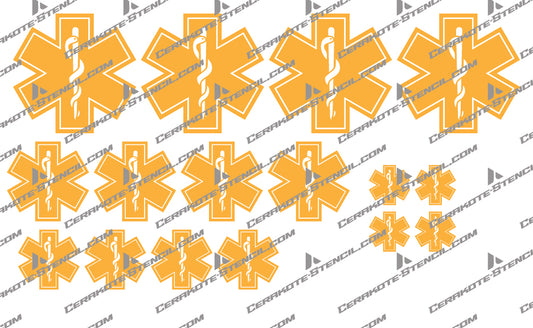 EMS Star of Life cerakote stencil on AR15